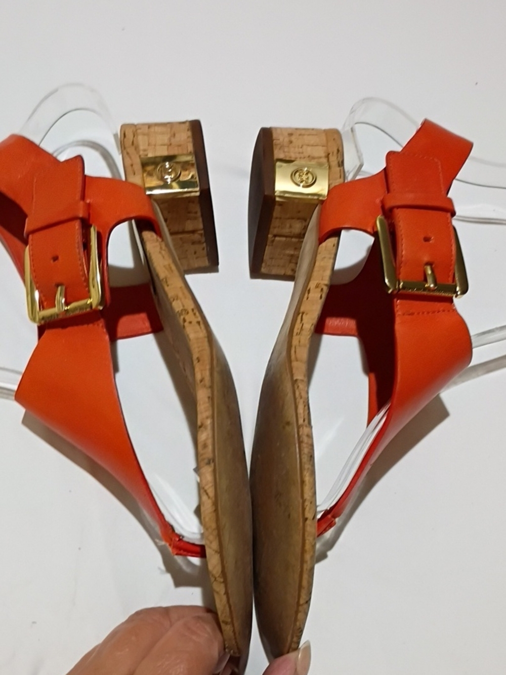 Michael Kors Coral Strap Leather Low Block Heel Sandals - Picture 7 of 10